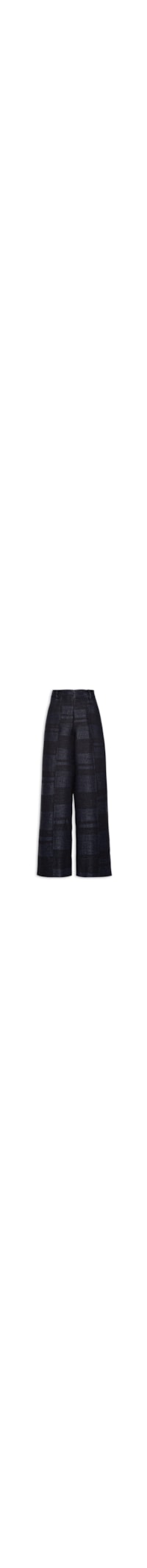 Calça Feminina Tweed Cinto - Azul
