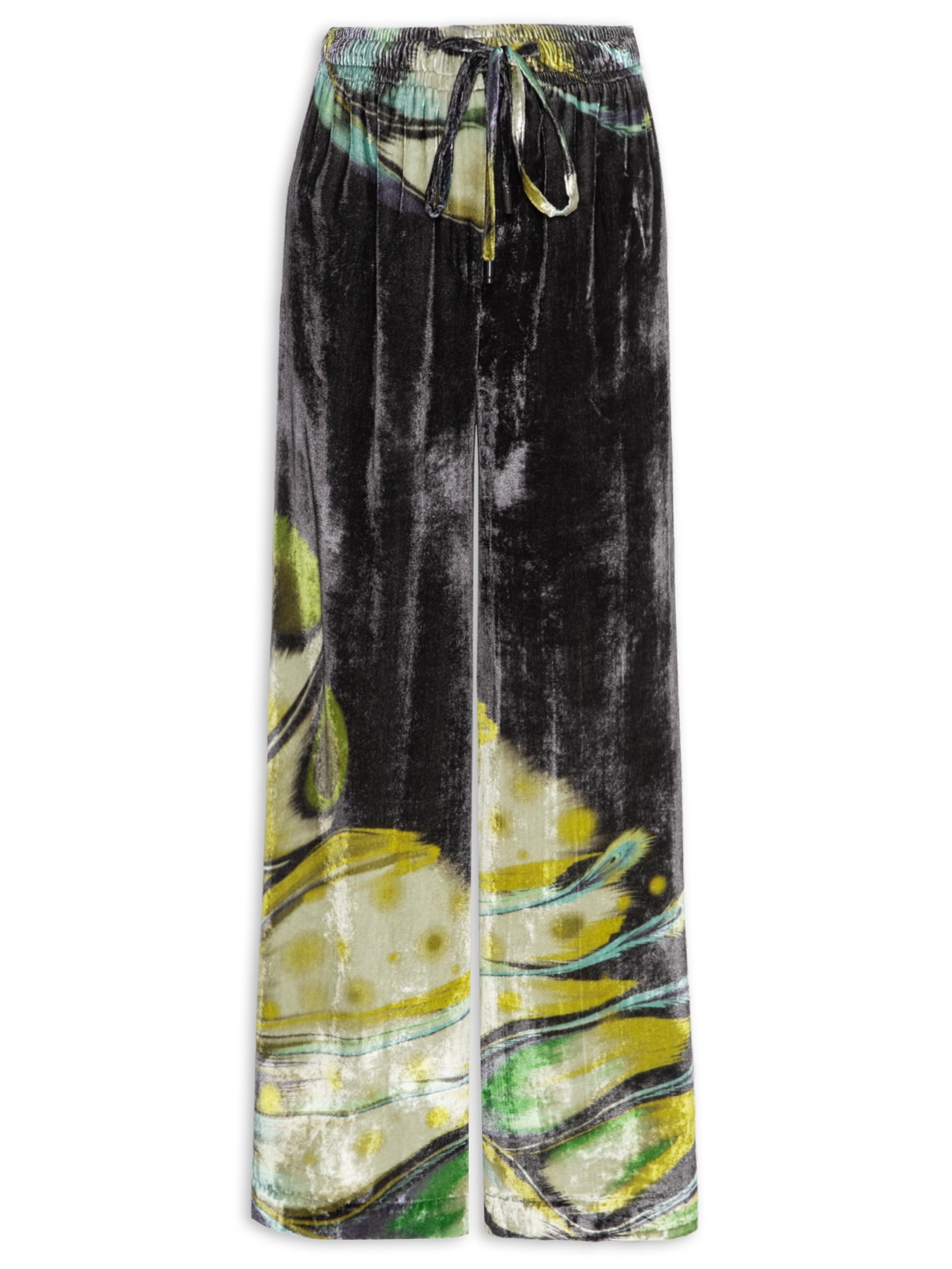 Calça Feminina Veludo Butterfly Tex Preto Osklen