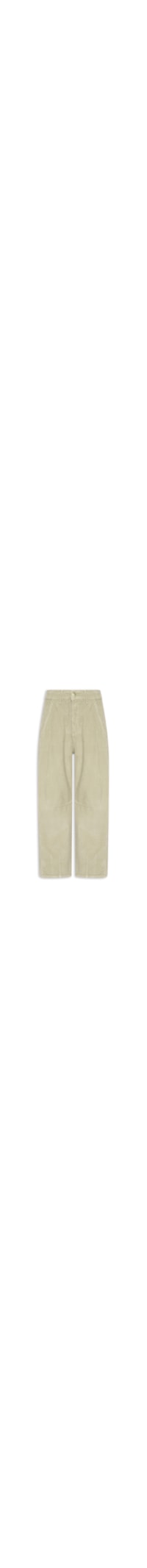 Calça Feminina Veludo Cotelê Barrel Pregas - Bege