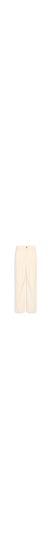 Calça Feminina Veludo Cotelê Cenoura Pregas – Bege