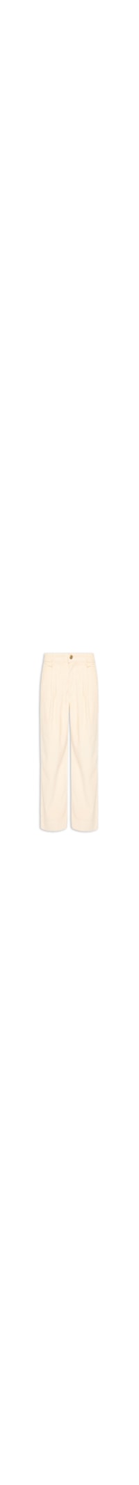 Calça Feminina Veludo Cotelê Cenoura Pregas – Bege