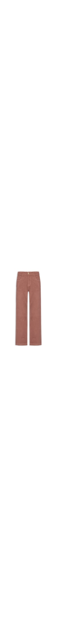 Calça Feminina Veludo Cotelê Relaxed - Rosa
