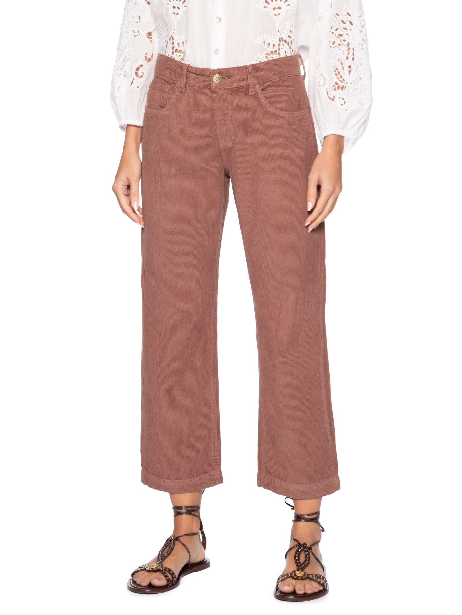 Calça Feminina Veludo Cotelê Relaxed – Rosa Maria Filó