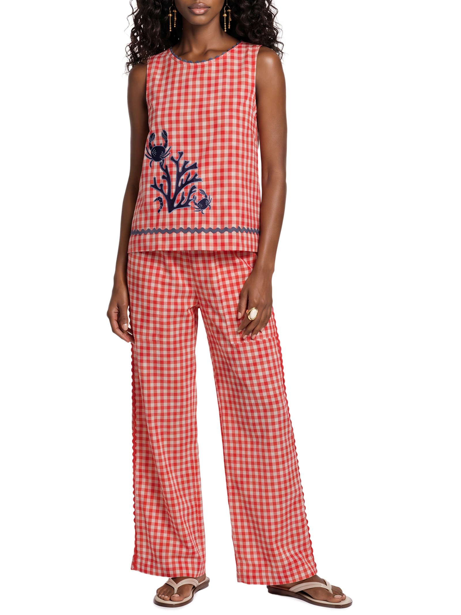 Calça Feminina Vichy – Vermelho Cantão