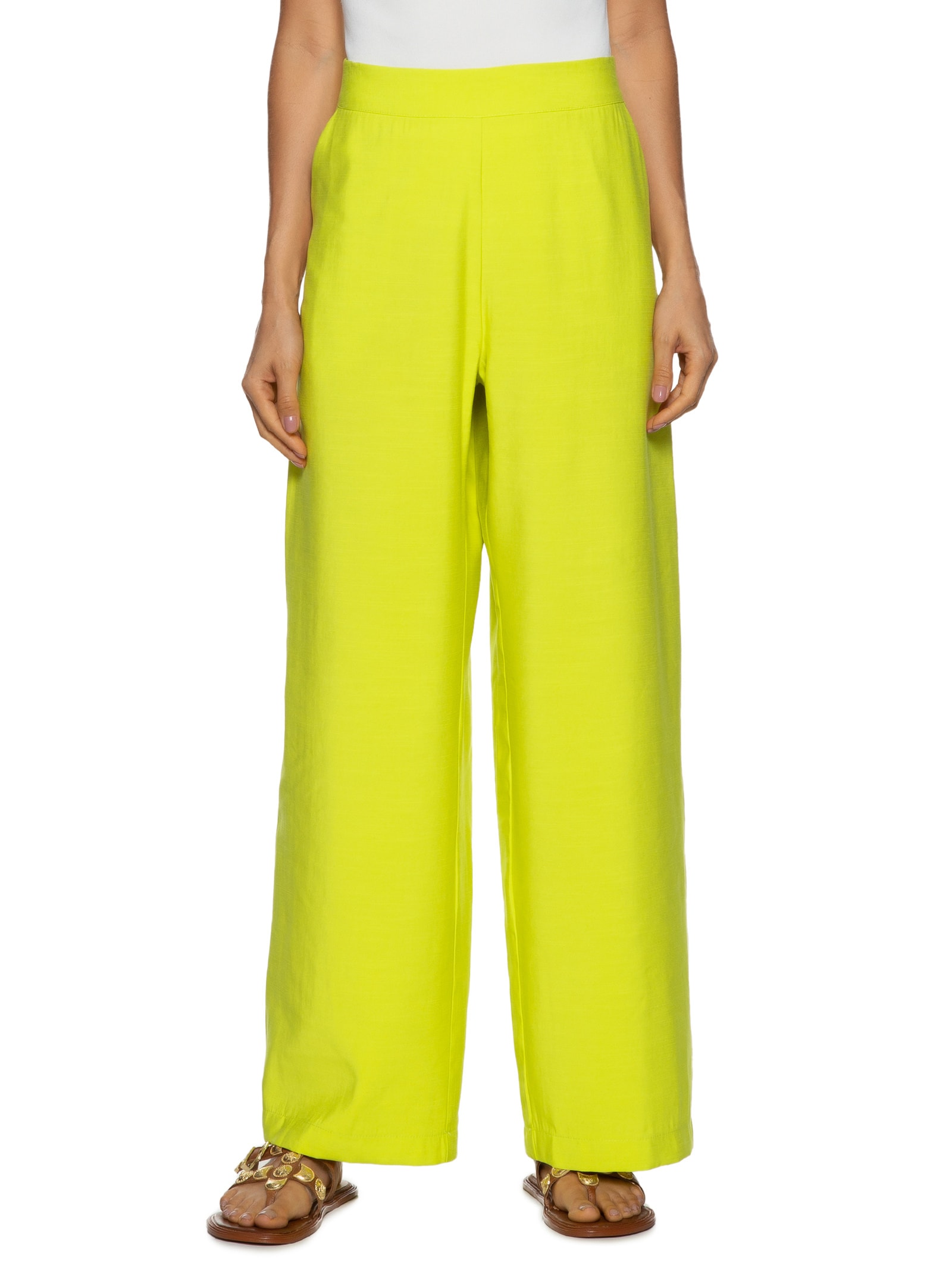 Calça Feminina Viscose Cupro Verde Cantão