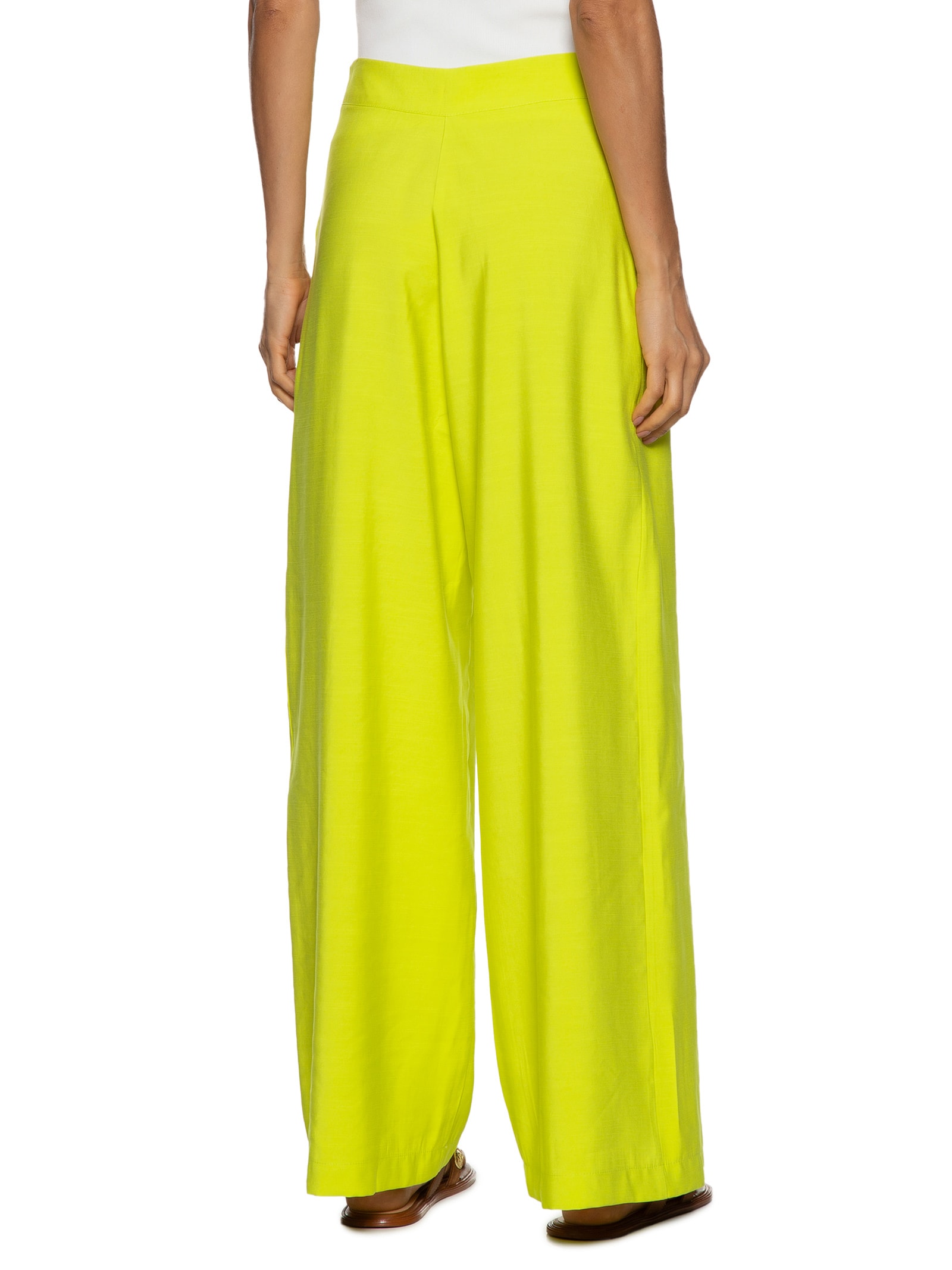 Calça Feminina Viscose Cupro Verde Cantão