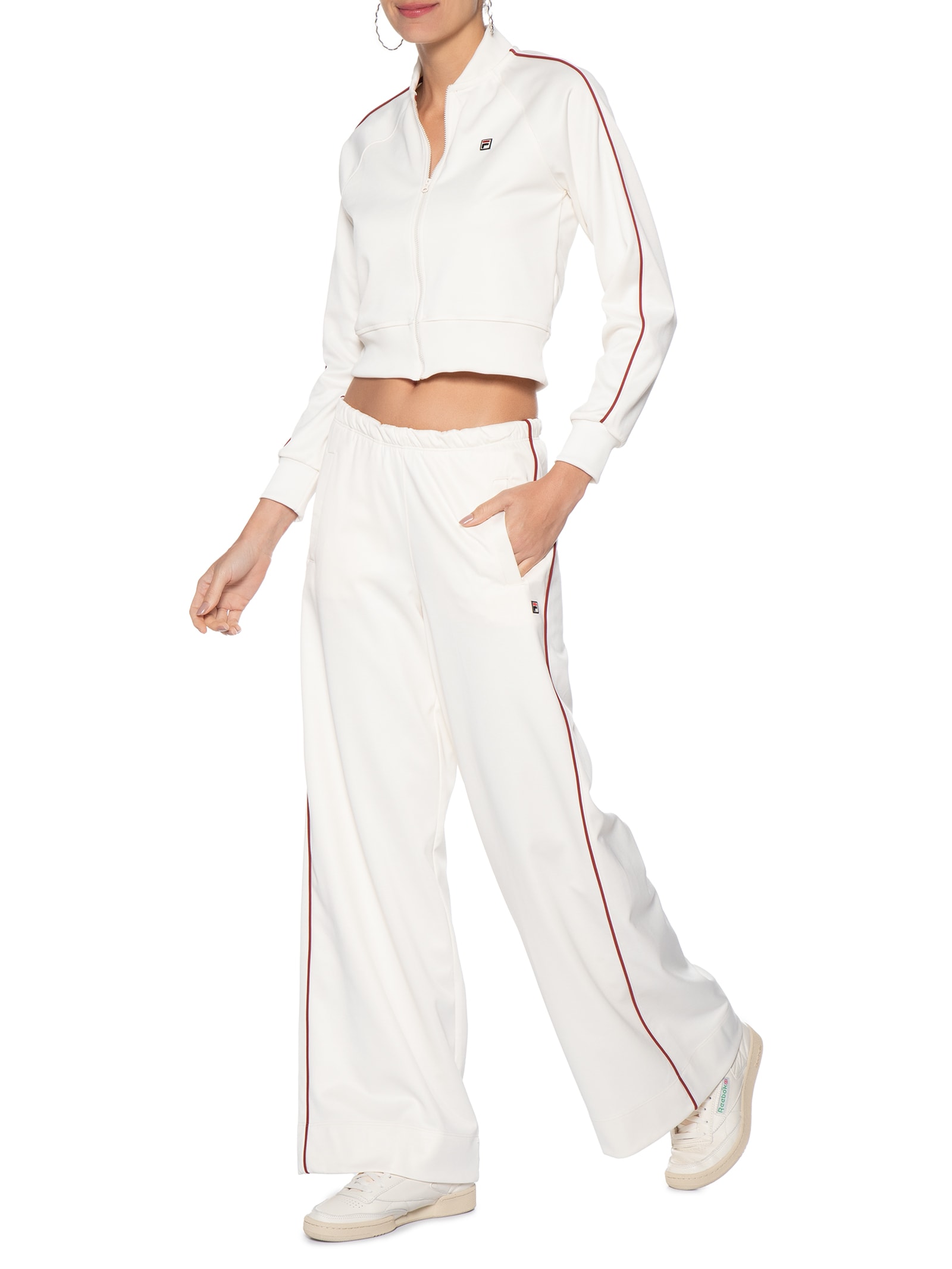 Calça Feminina Wide Classic Grand Turismo Branco Fila