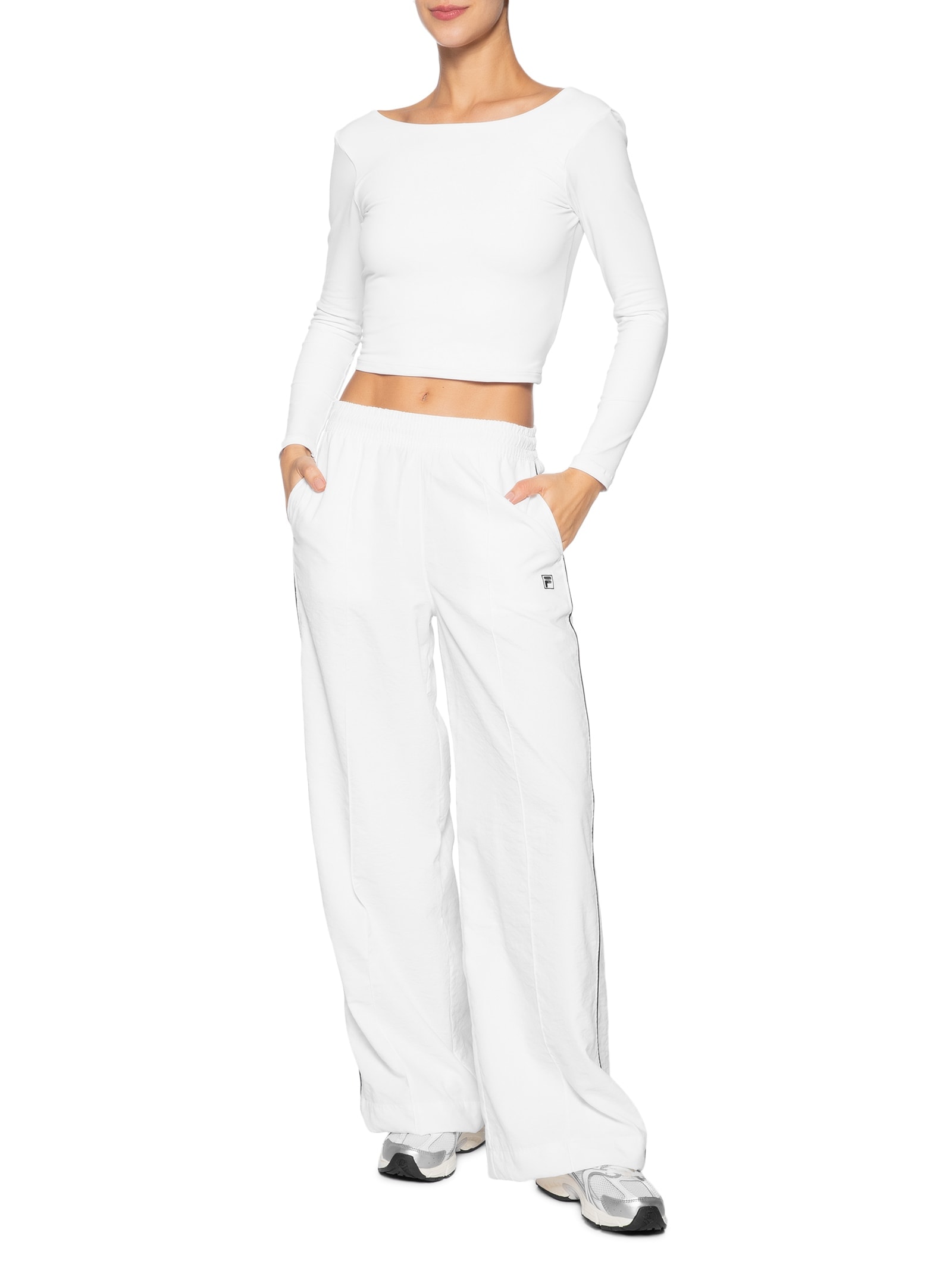 Calça Feminina Wide F-Box Branco Fila