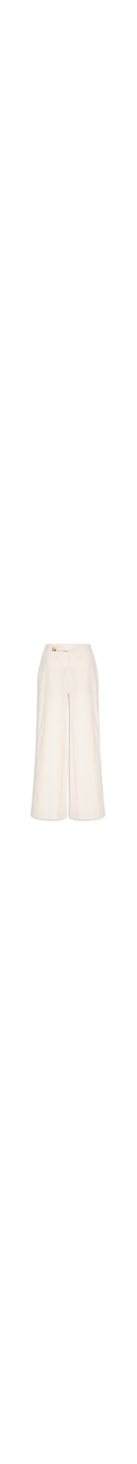 Calça Feminina Wide Leg Cintura Alta - Branco