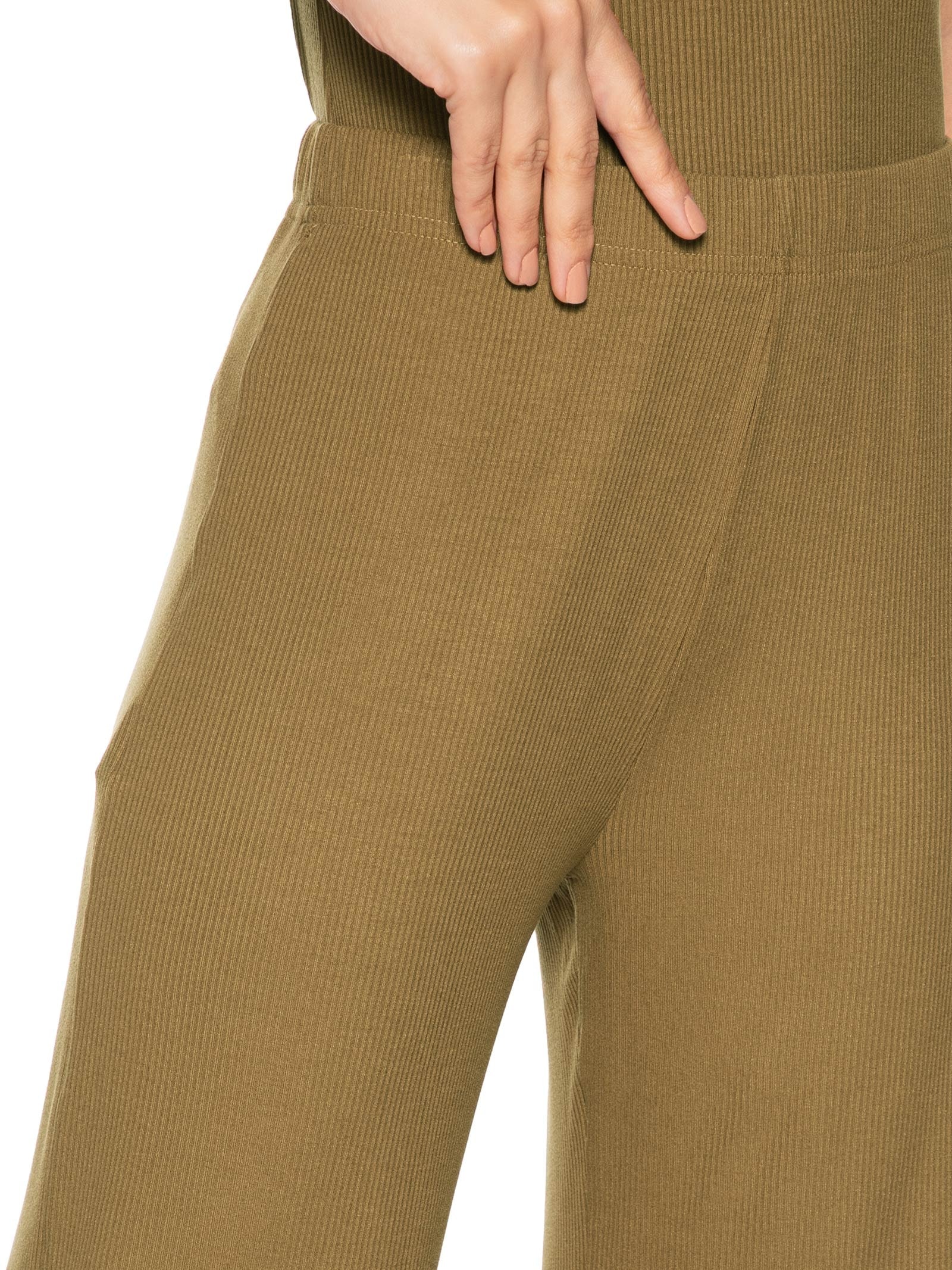 Calça Feminina Wide Leg Cintura Alta Marrom Lança Perfume