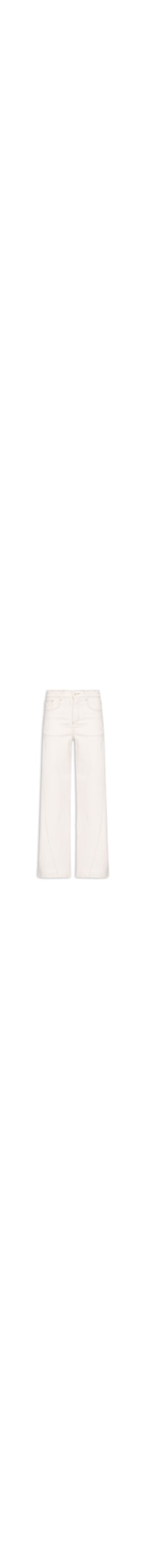 Calça Feminina Wide Leg em Sarja - Off White