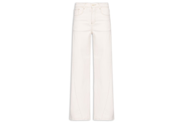 Calça Feminina Wide Leg em Sarja – Off White