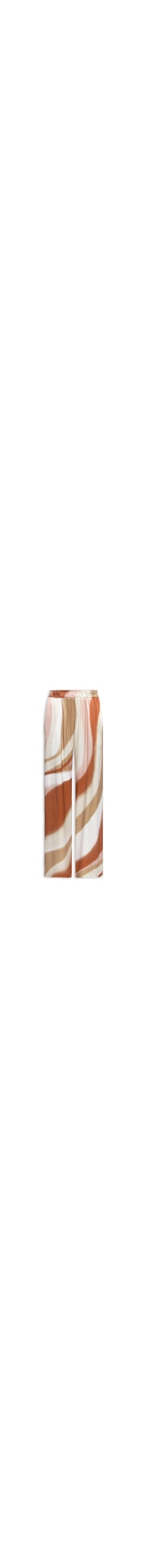 Calça Feminina Wide Leg Estampada - Marrom