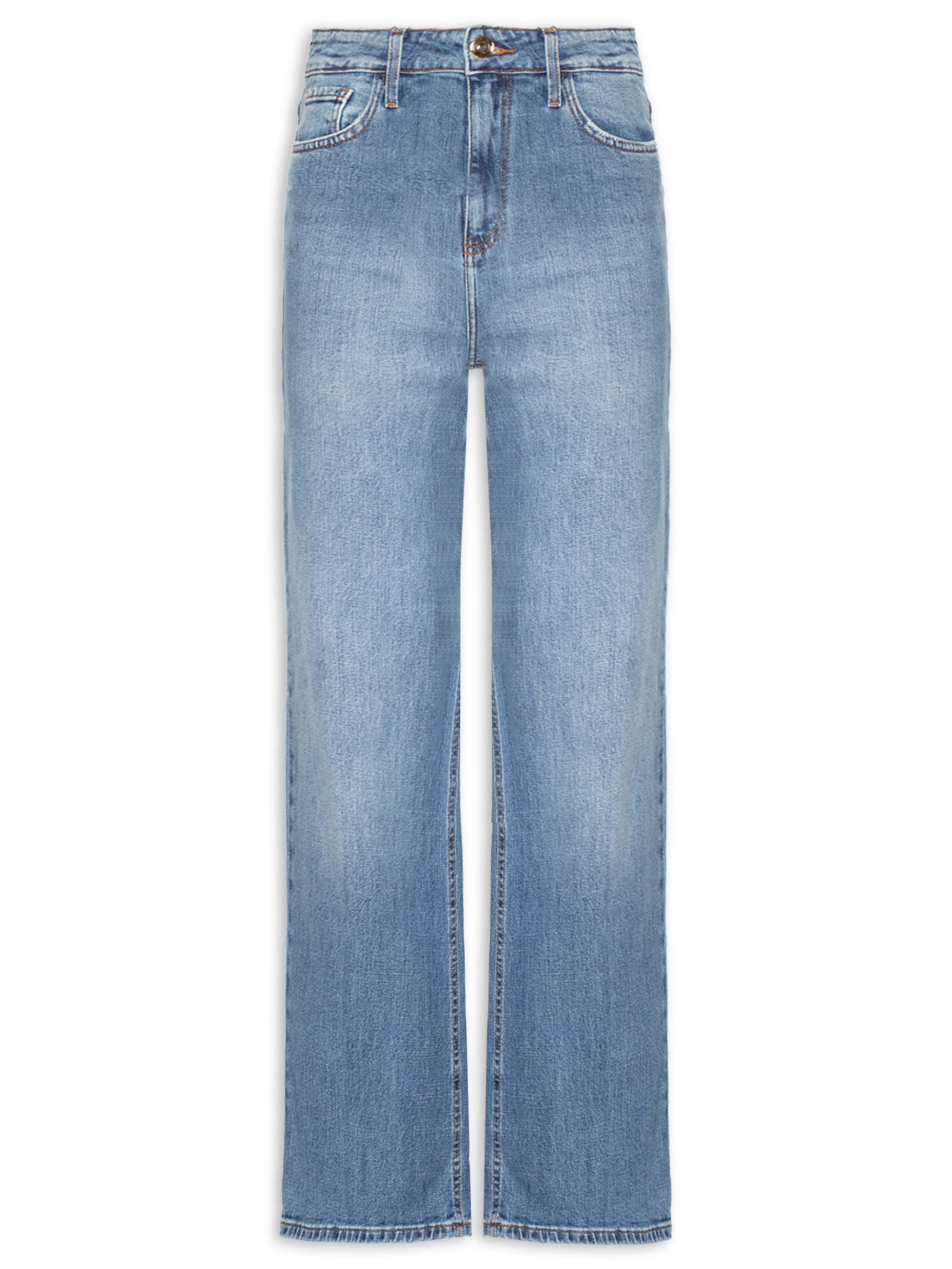 Calça Feminina Wide Leg Jeans Azul '2Essential