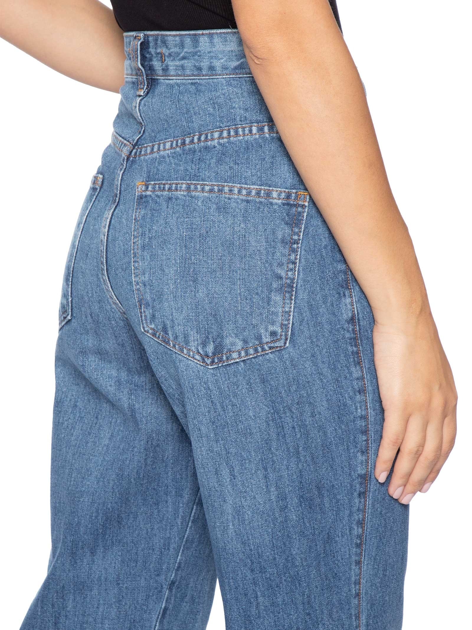 Calça Feminina Wide Leg Jeans Azul '2Essential