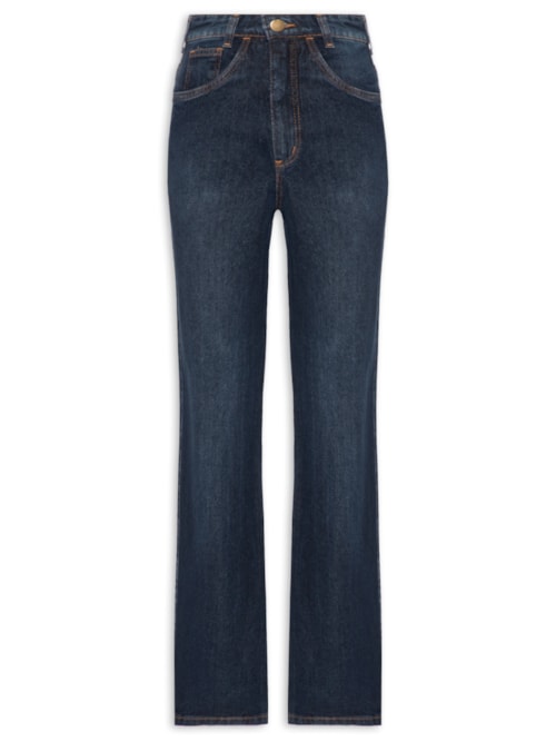 Calça Feminina Wide Leg Jeans - Azul