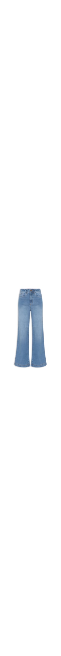 Calça Feminina Wide Leg Jeans - Azul