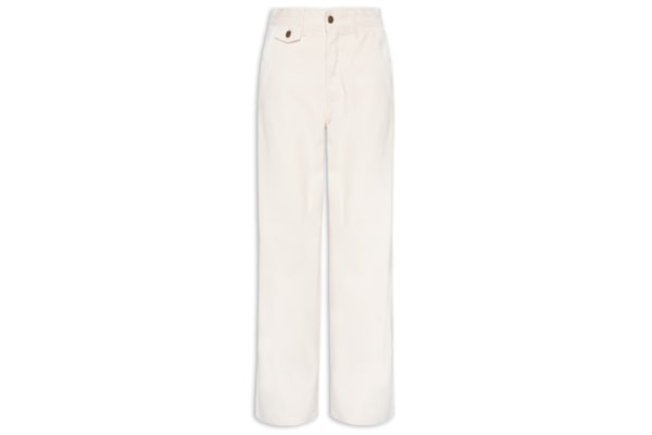 Calça Feminina Wide Leg Jeans - Bege