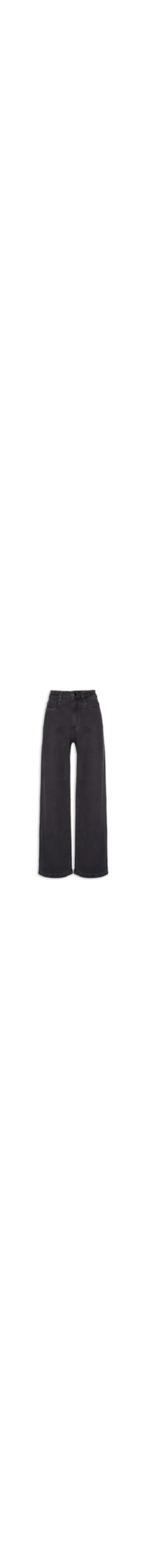 Calça Feminina Wide Leg Jeans - Preto