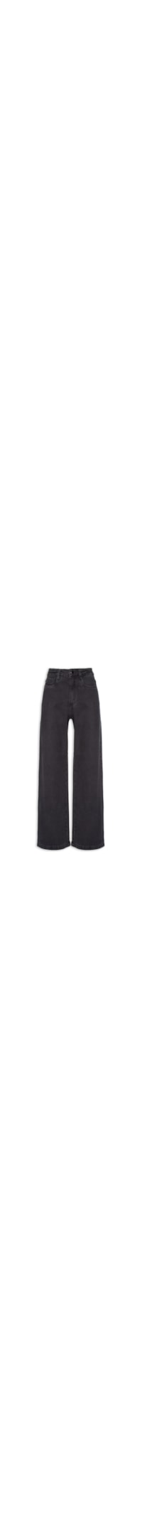 Calça Feminina Wide Leg Jeans - Preto