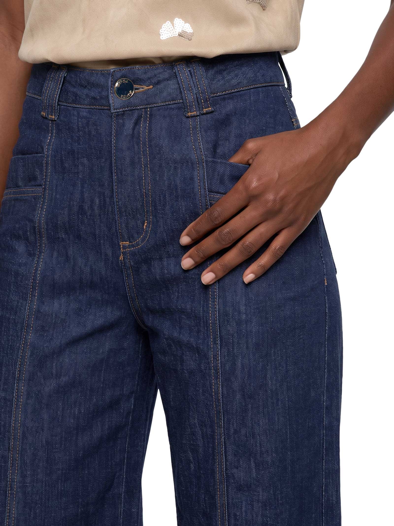 Calça Feminina Wide Leg Jeans  – Azul Lez A Lez