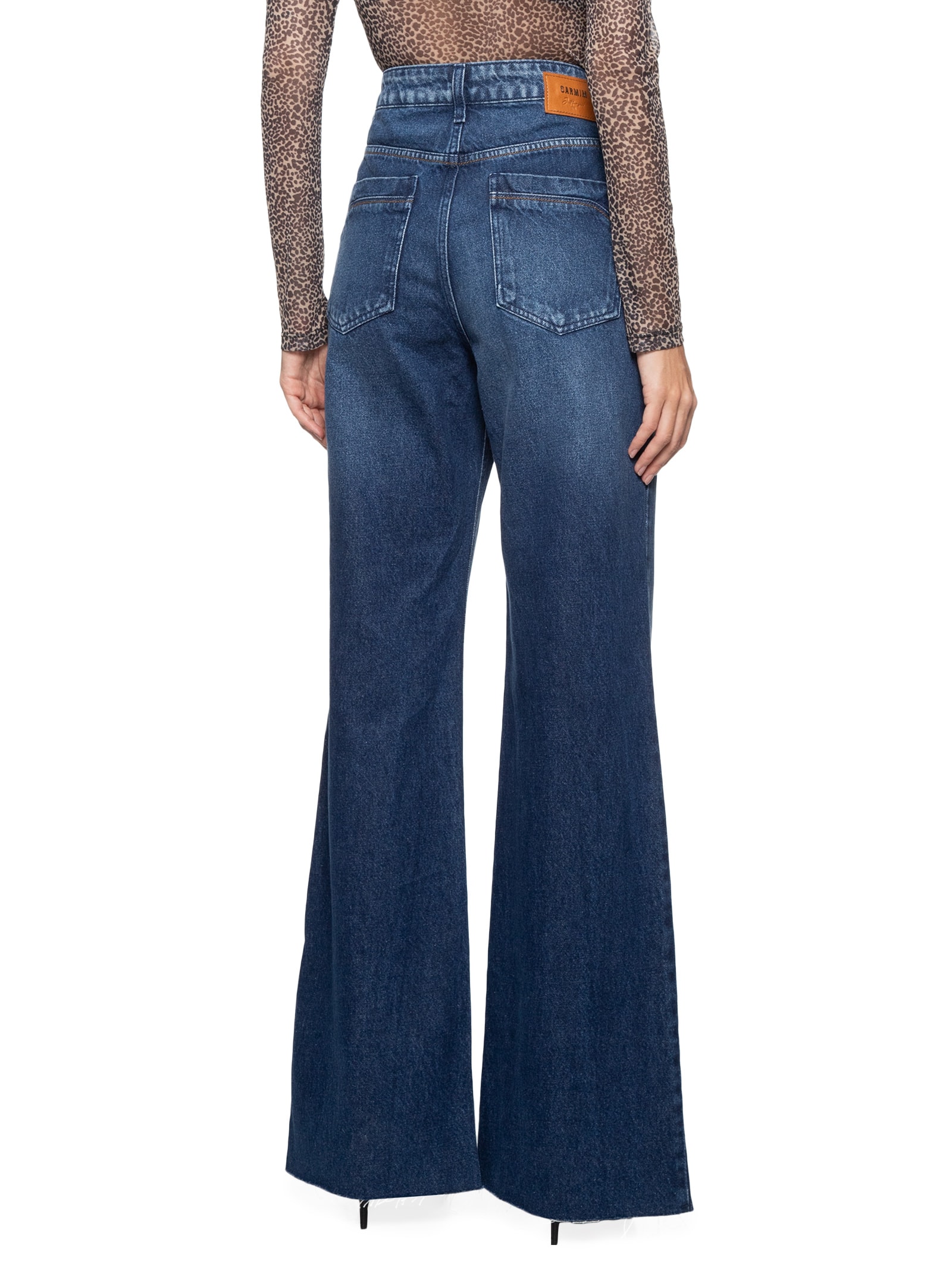 Calça Feminina Wide Leg Paola Carmim Azul