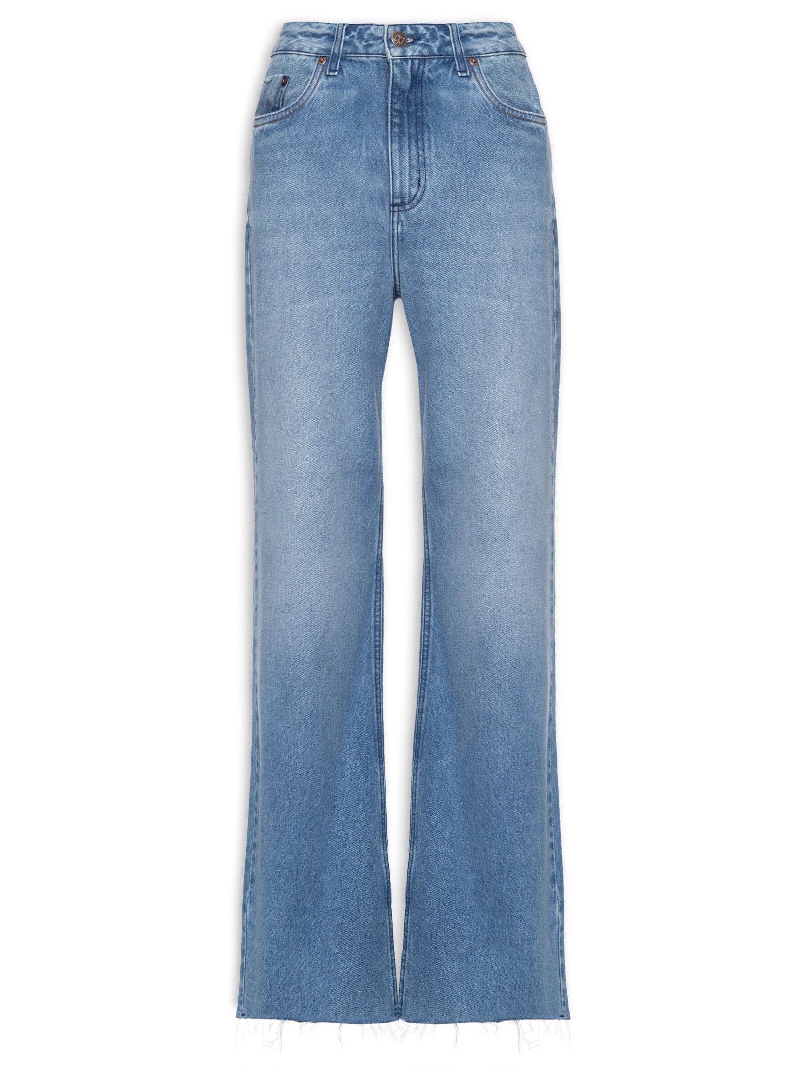 Calça Feminina Wide Leg Paola Carmim Azul - Main Image