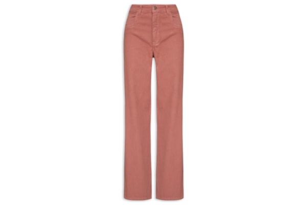 Calça Feminina Wide Leg Sarja - Marrom