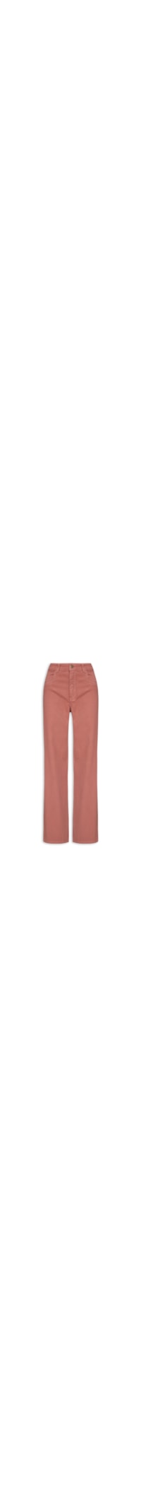 Calça Feminina Wide Leg Sarja - Marrom