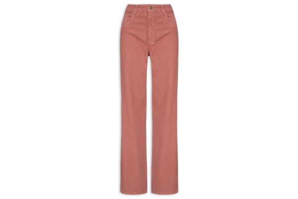 Calça Feminina Wide Leg Sarja - Marrom