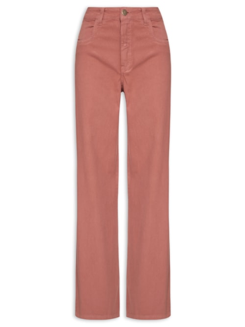Calça Feminina Wide Leg Sarja - Marrom
