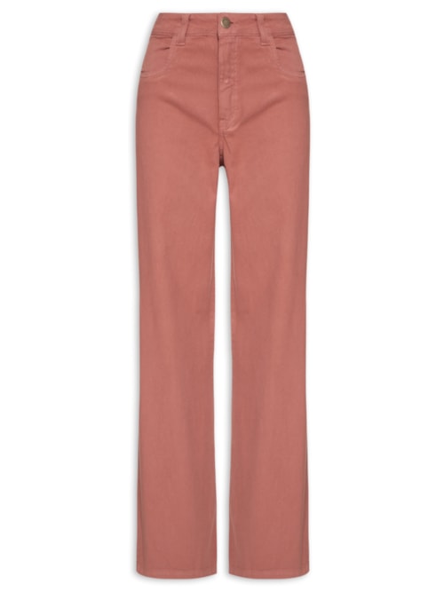 Calça Feminina Wide Leg Sarja – Marrom