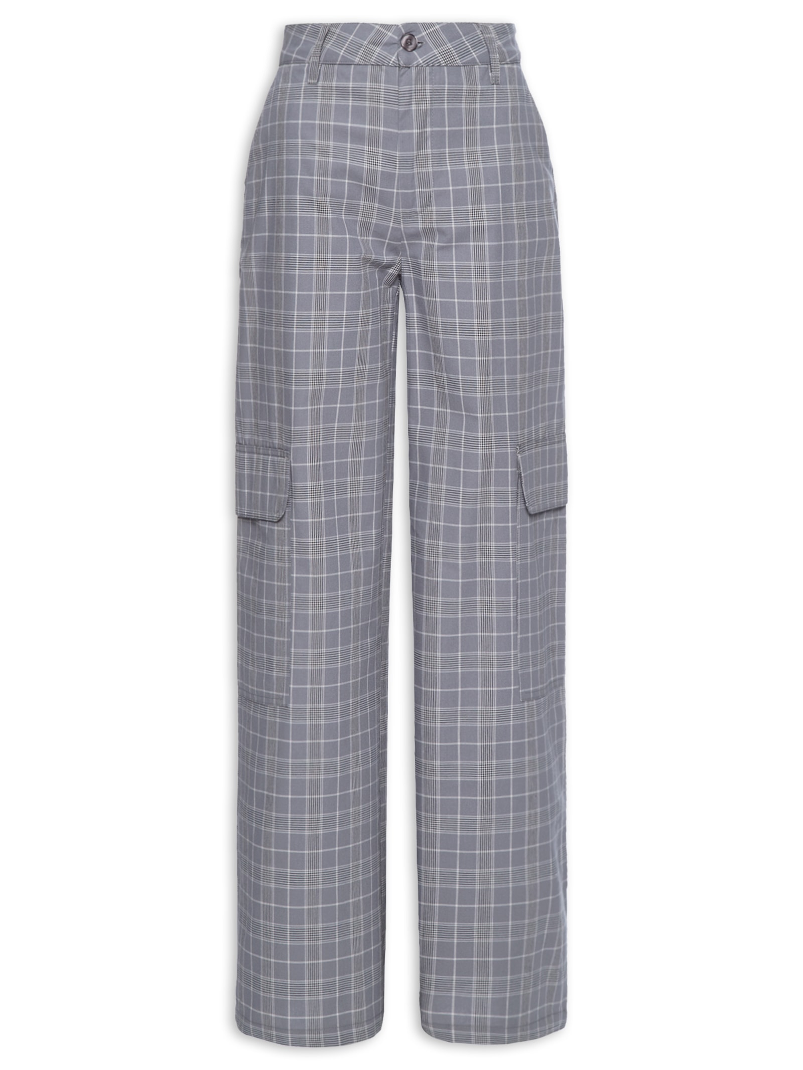 Calça Feminina Xadrez Colcci Cinza