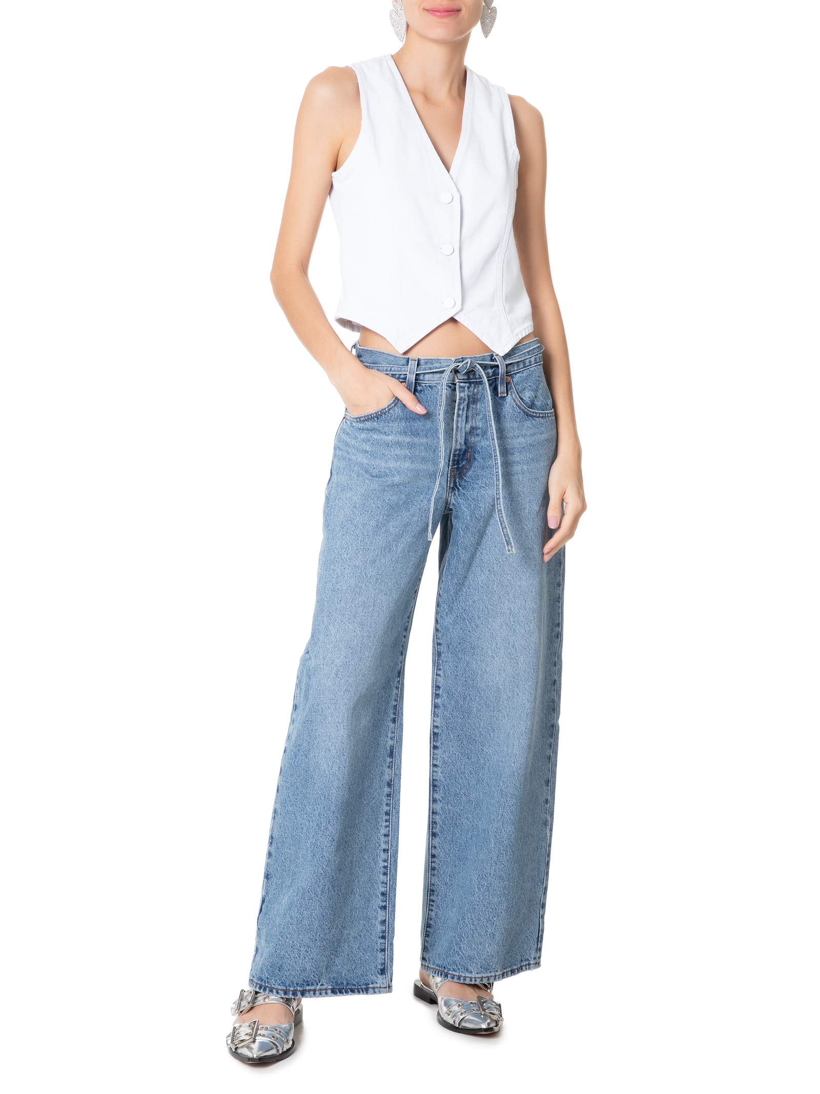 Calça Feminina XL Straight - Levi's - Azul