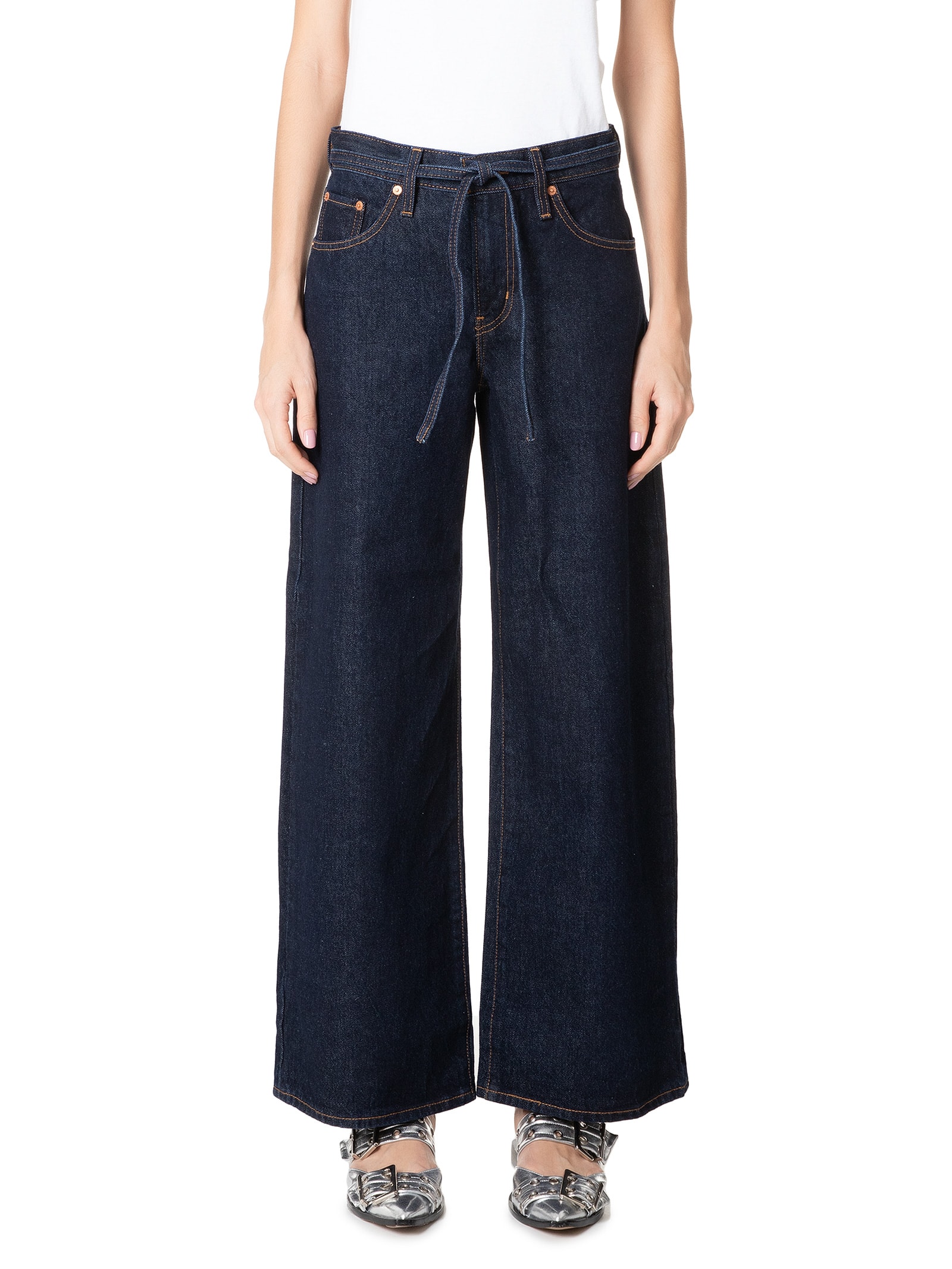 Calça Feminina XL Straight Azul Escuro Levi's