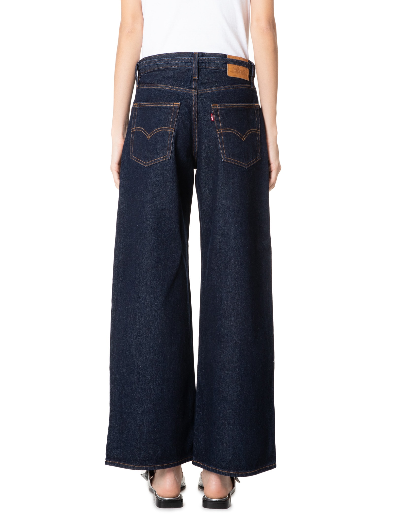 Calça Feminina XL Straight Azul Escuro Levi's