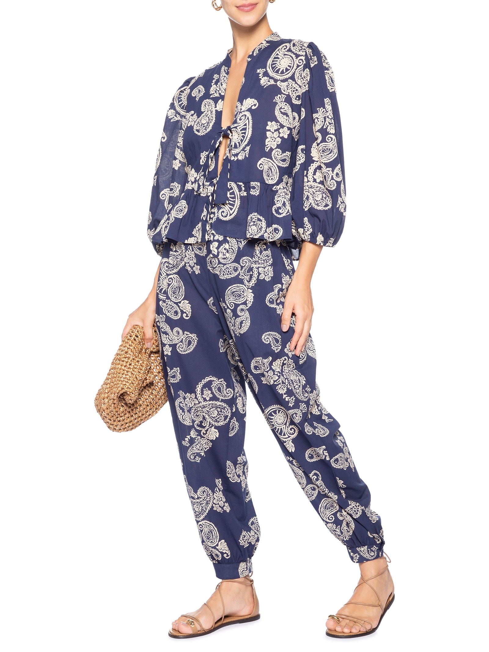 Calça Feminino Estampa Marinha – Azul Dress To
