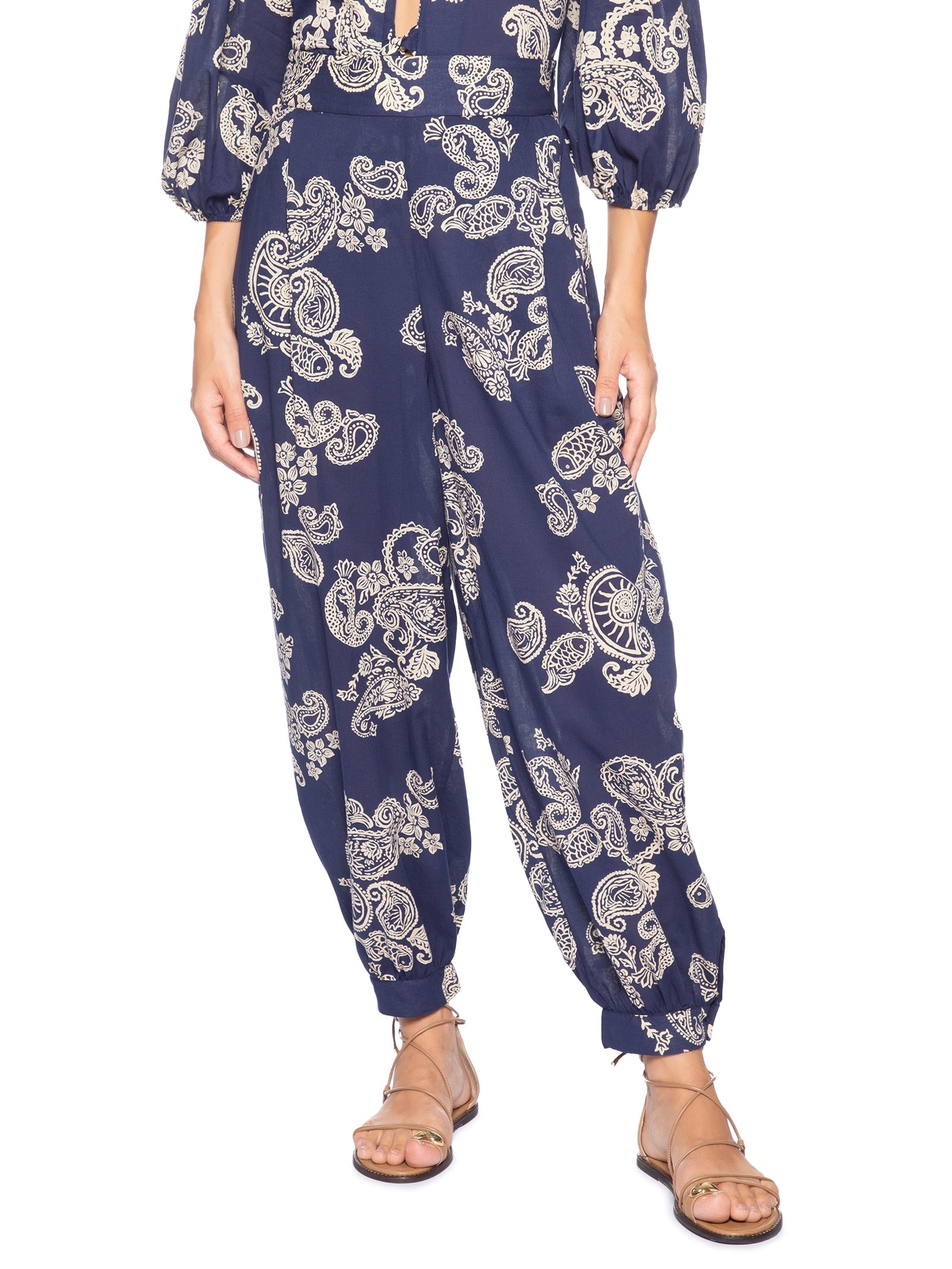 Calça Feminino Estampa Marinha – Azul Dress To