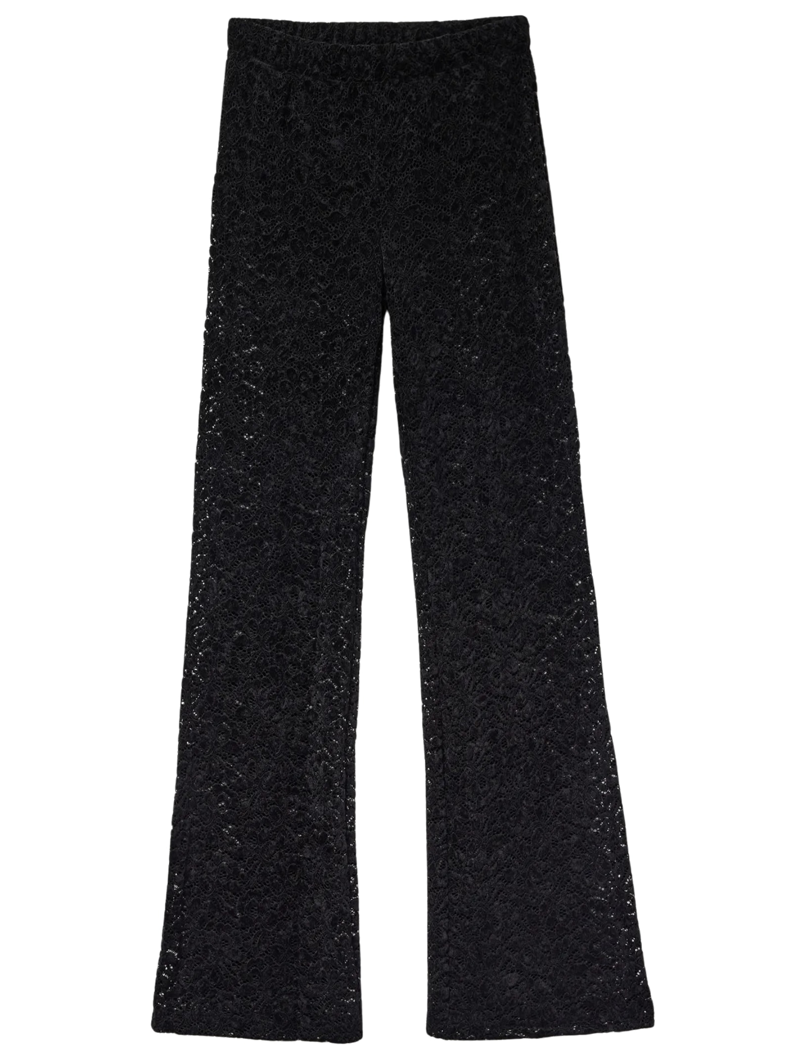 Calça Flare Em Renda Preto Calzedonia