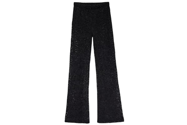 Calça Flare Em Renda - Preto