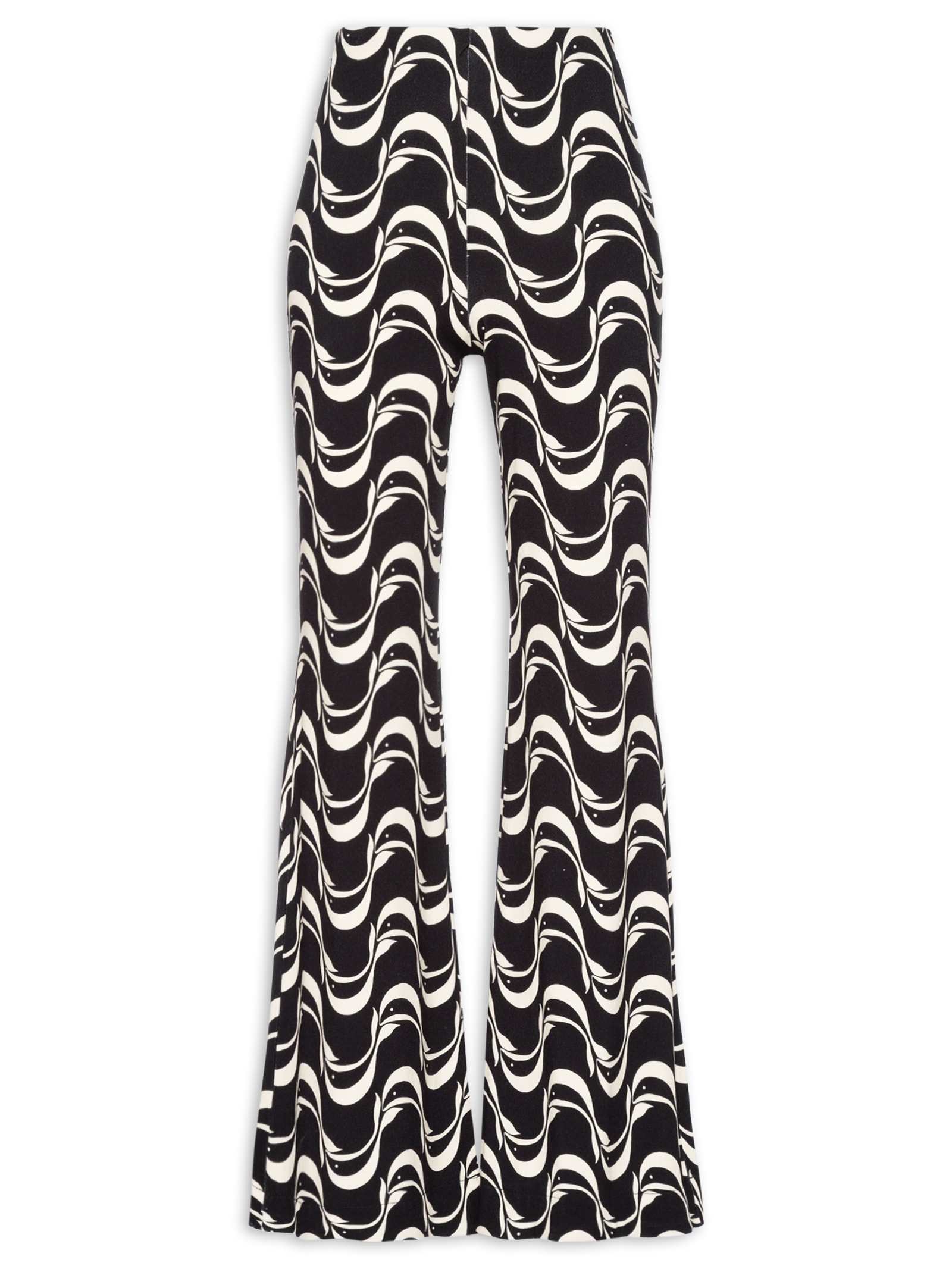 Calça Flare Feminina Peixe Copa Preto Farm