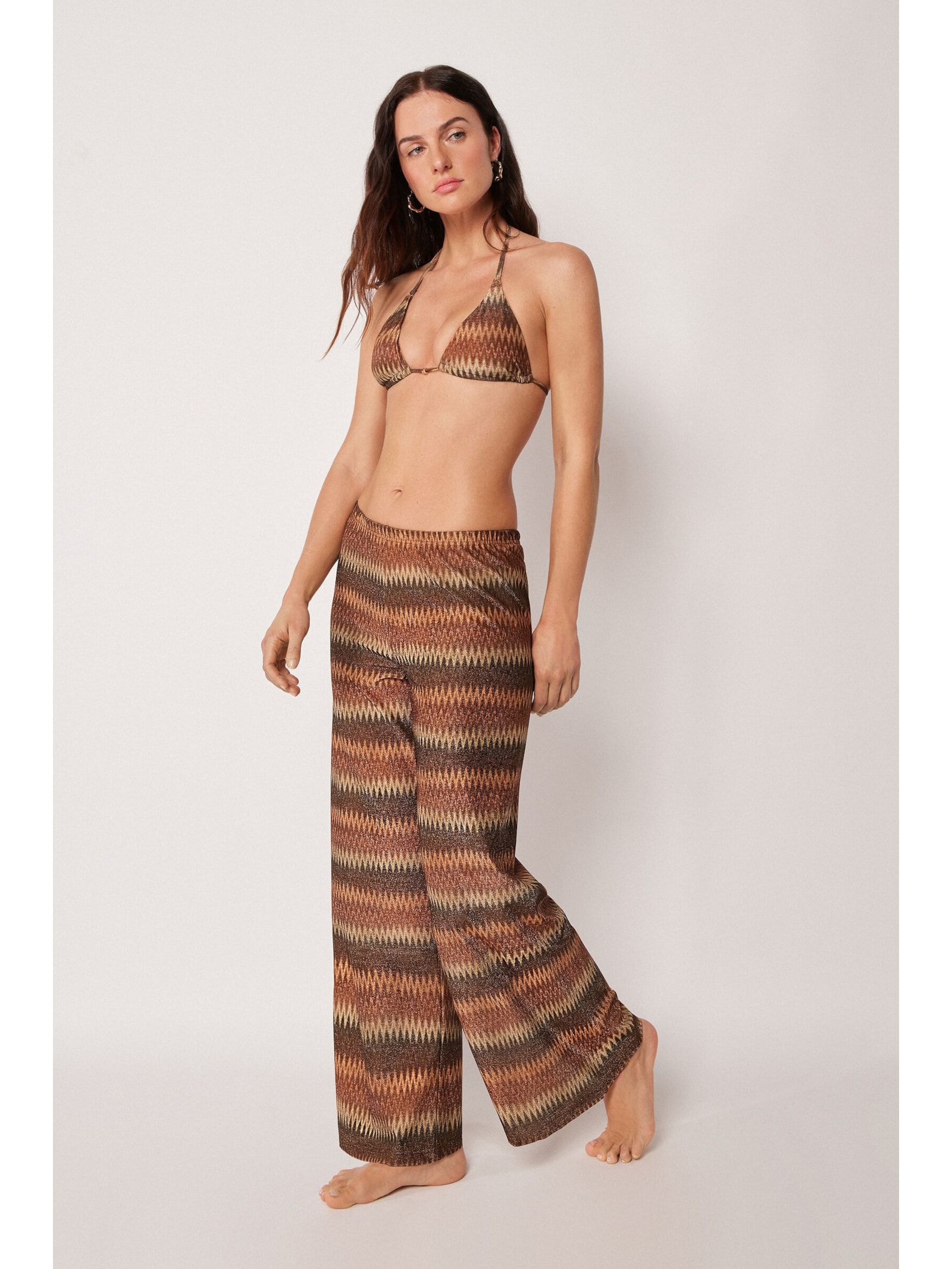 Calça Golden Chevron Marrom Calzedonia