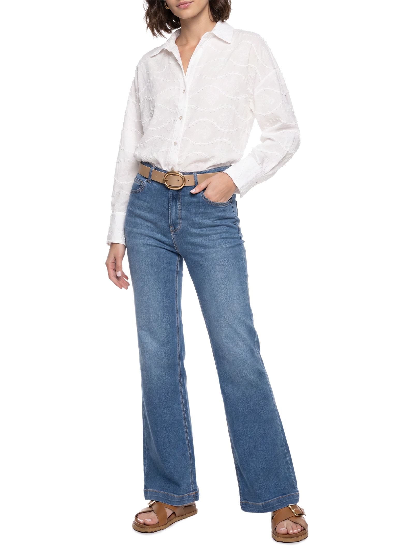 Calça Jeans A Super Reta 1967 Azul Cantão