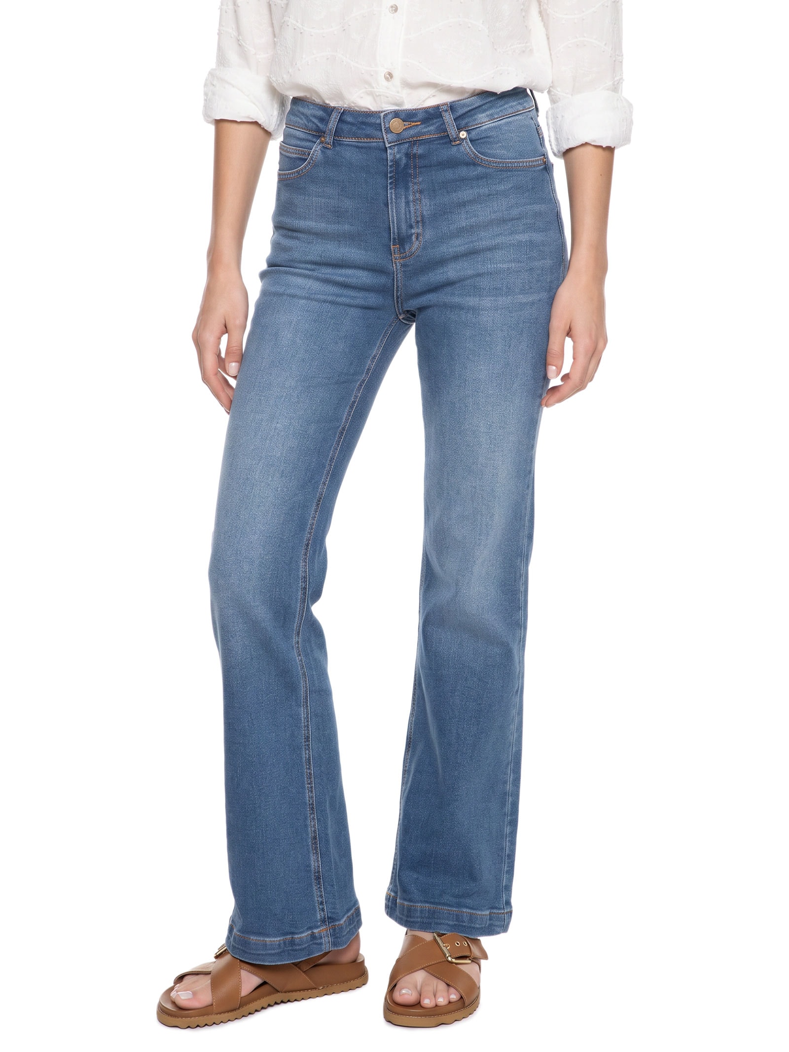 Calça Jeans A Super Reta 1967 Azul Cantão