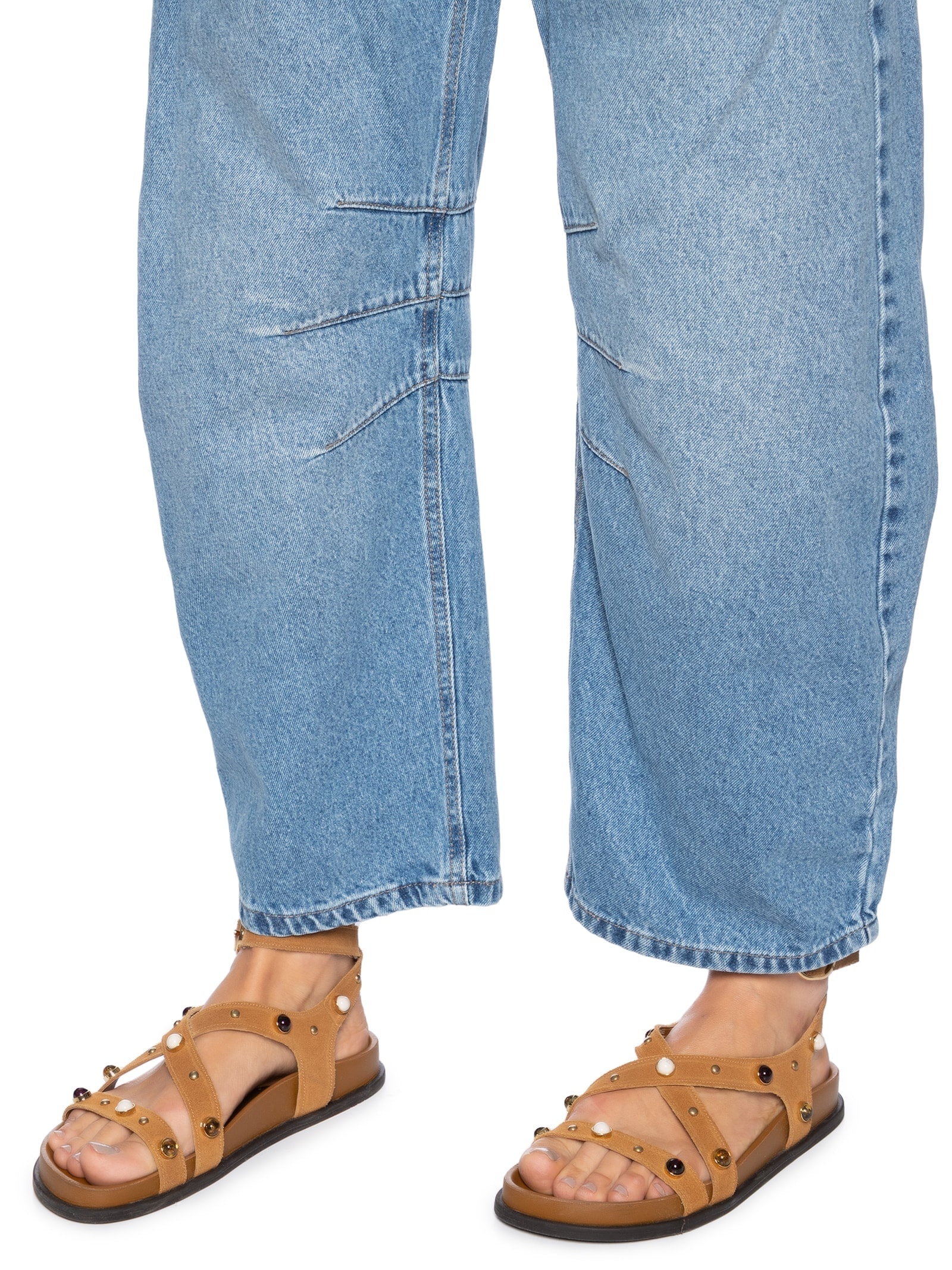 Calça Jeans Barrel Jumbo Azul  Farm