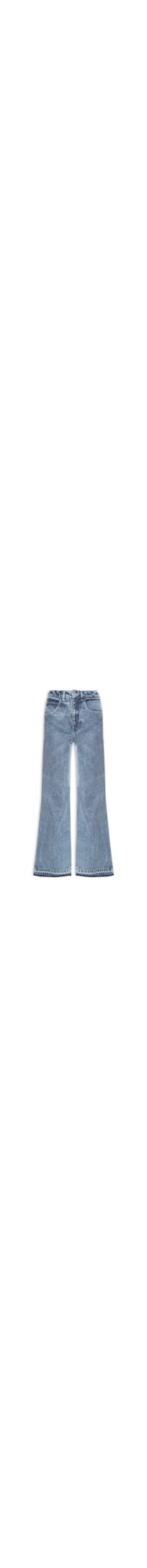 Calça Jeans Bolsos Folk Feminina - Azul