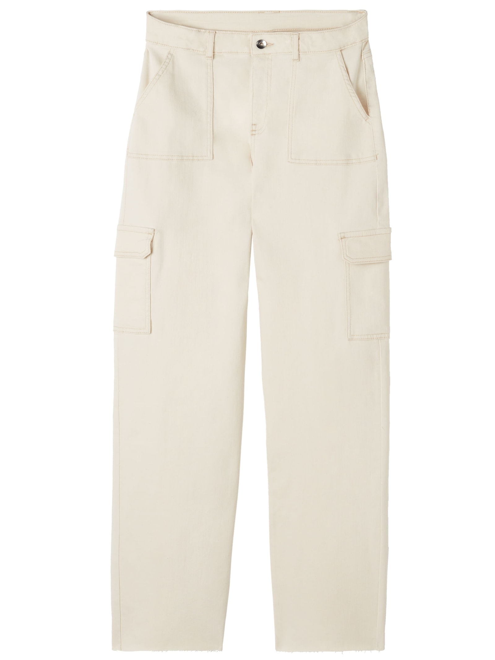 Calça Jeans Cargo Off-White Calzedonia