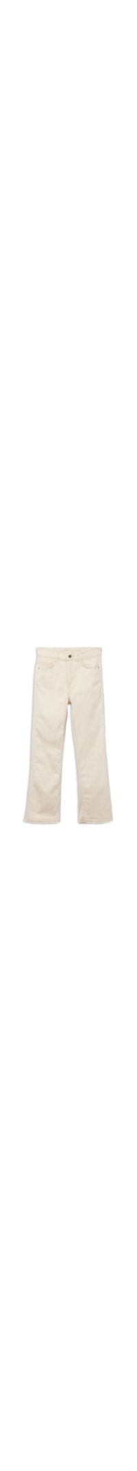 Calça Jeans Cropped Flare - Branco