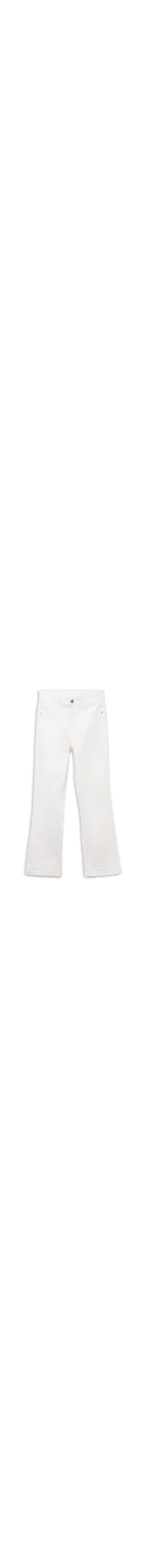 Calça Jeans Cropped Flare - Branco