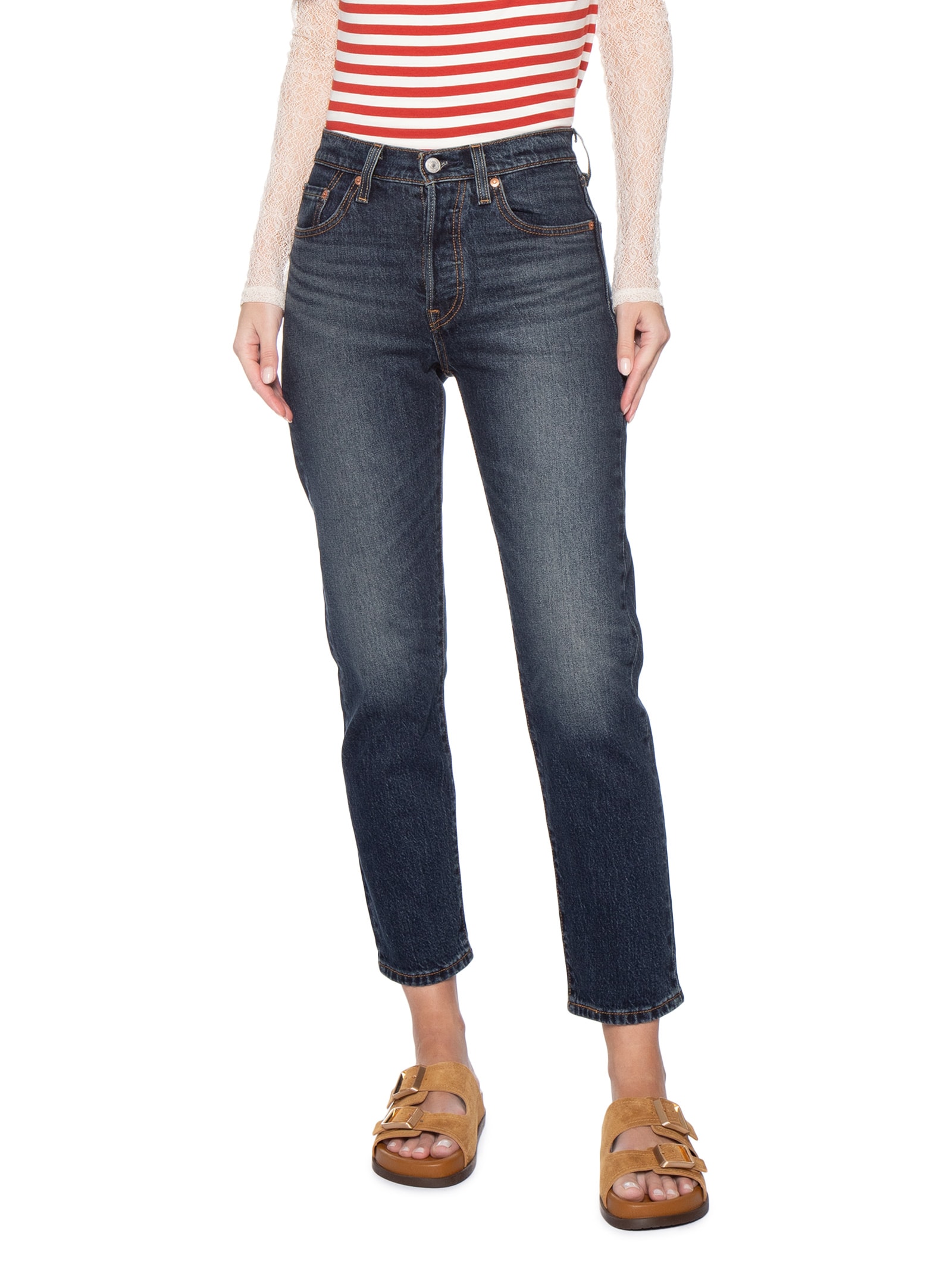 Calça Jeans Feminina 501 Crop Azul Levi's